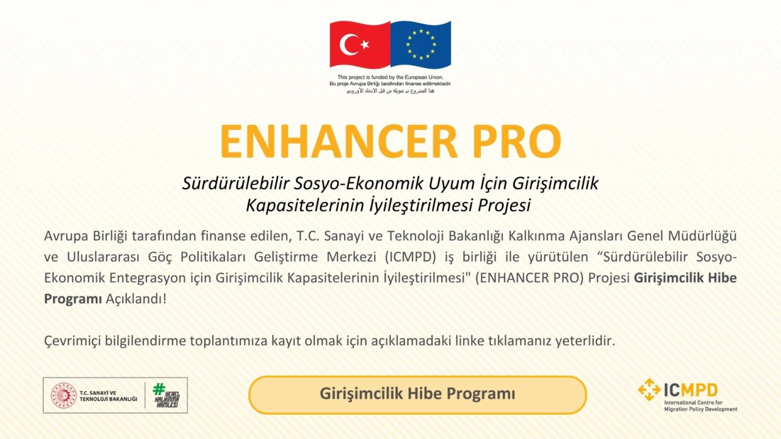 ENHANCER PRO Girişimcilik Hibe Programı Başvuruları Başladı