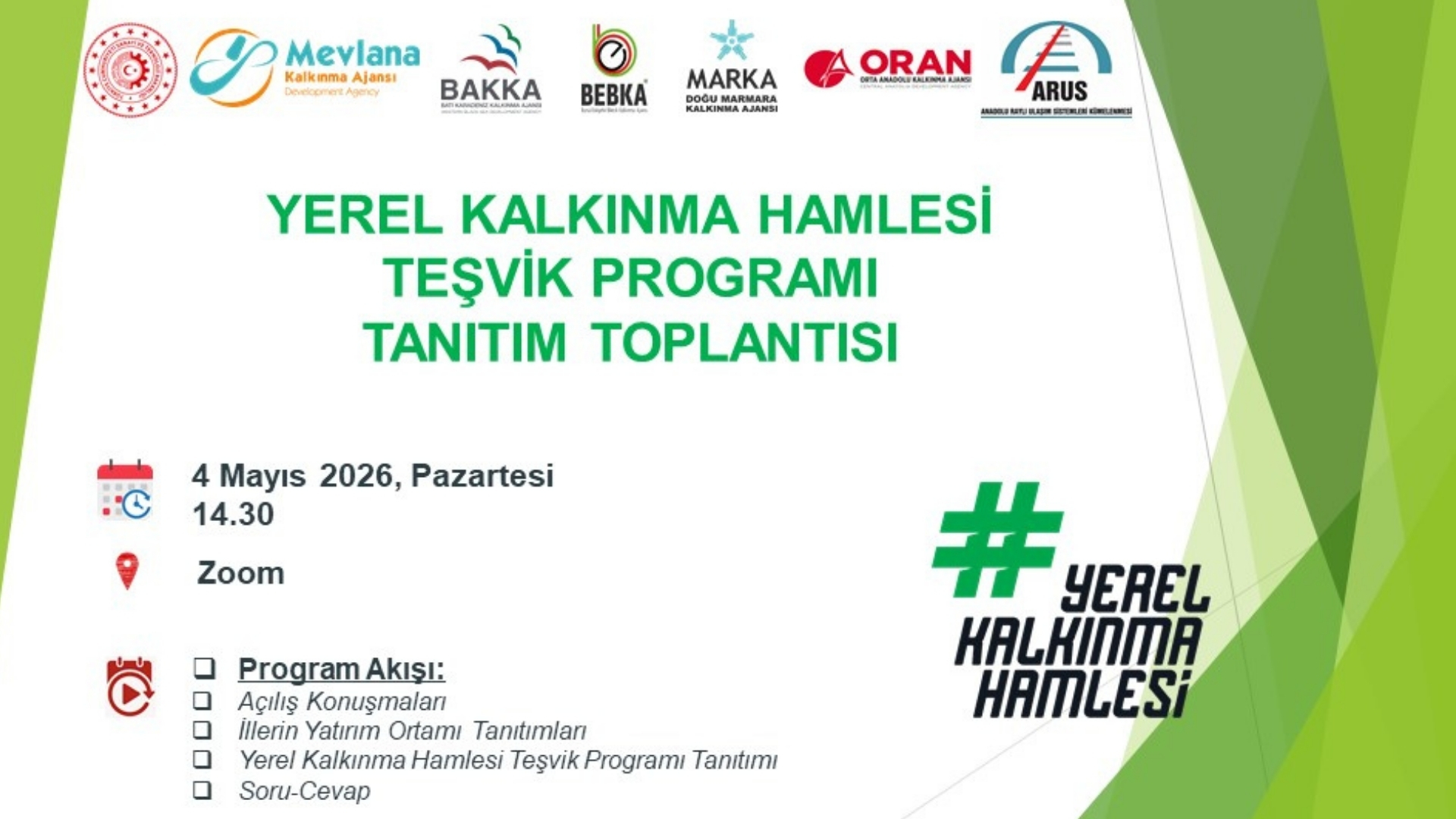 Raylı Sistemler Özelinde 2026 Yılı Yerel Kalkınma Hamlesi Teşvik Programı Tanıtım Toplantısı