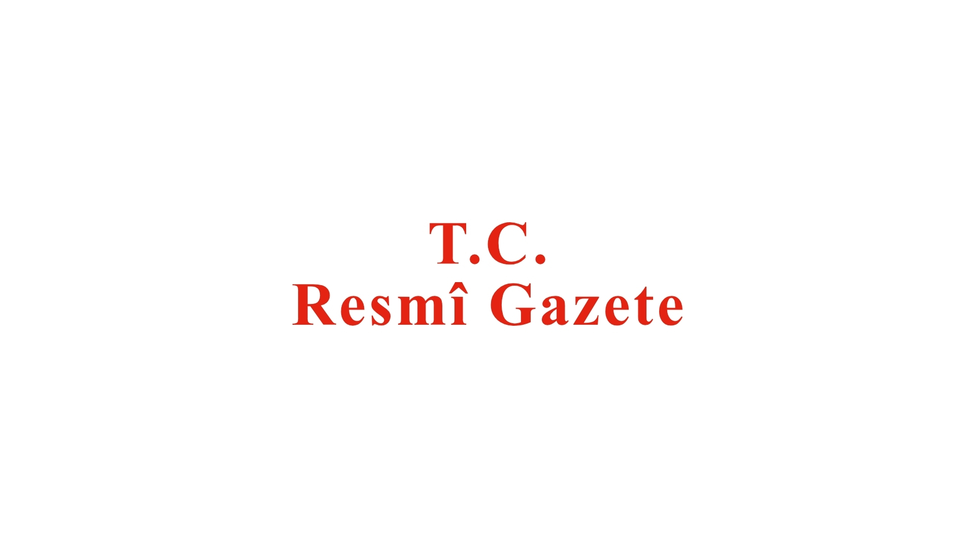 Anasayfa Resmi Gazete