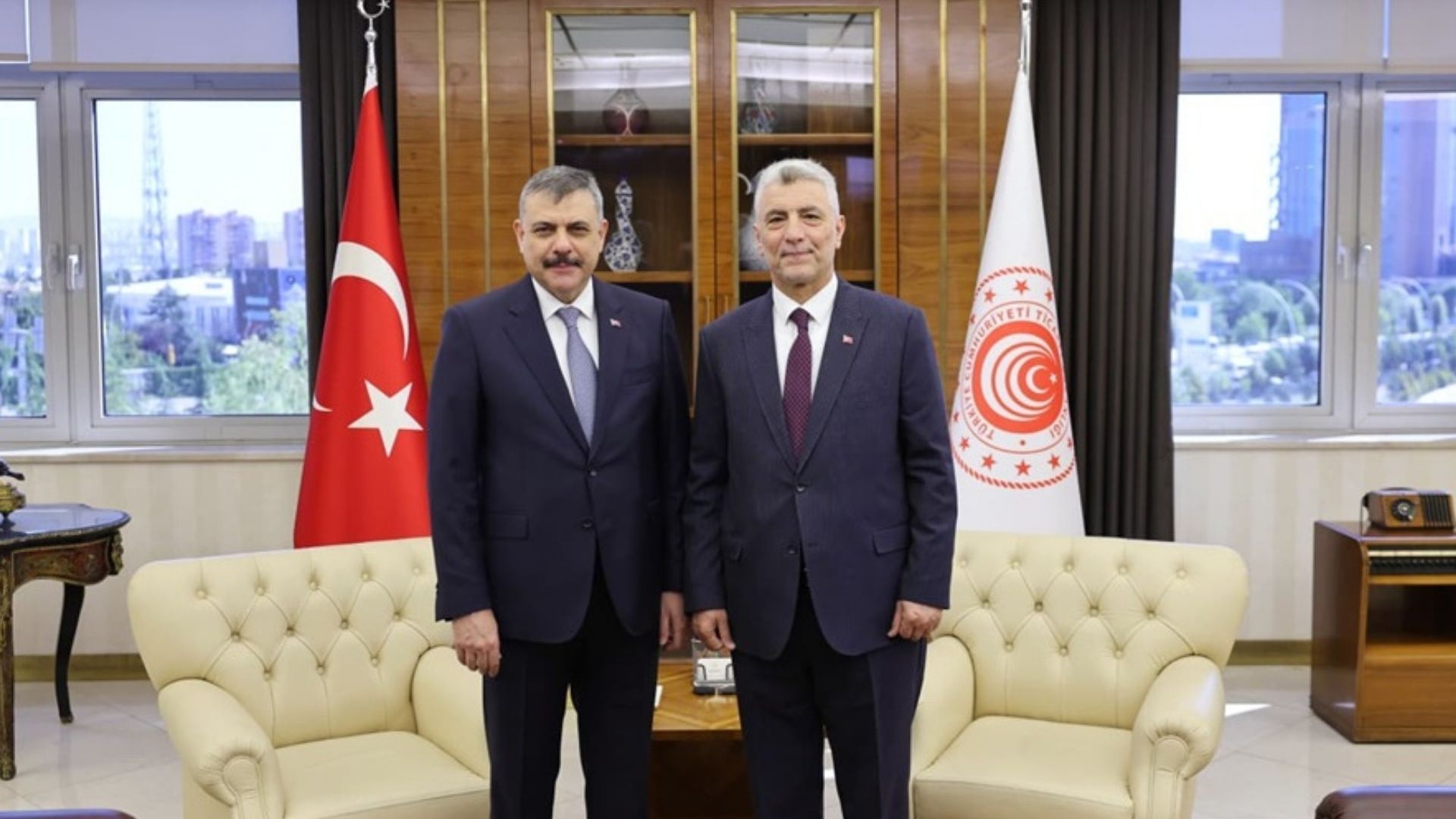 Ticaret Bakanı Ömer Bolat, İçişleri Bakanı Mustafa Çiftçi ile Görüştü