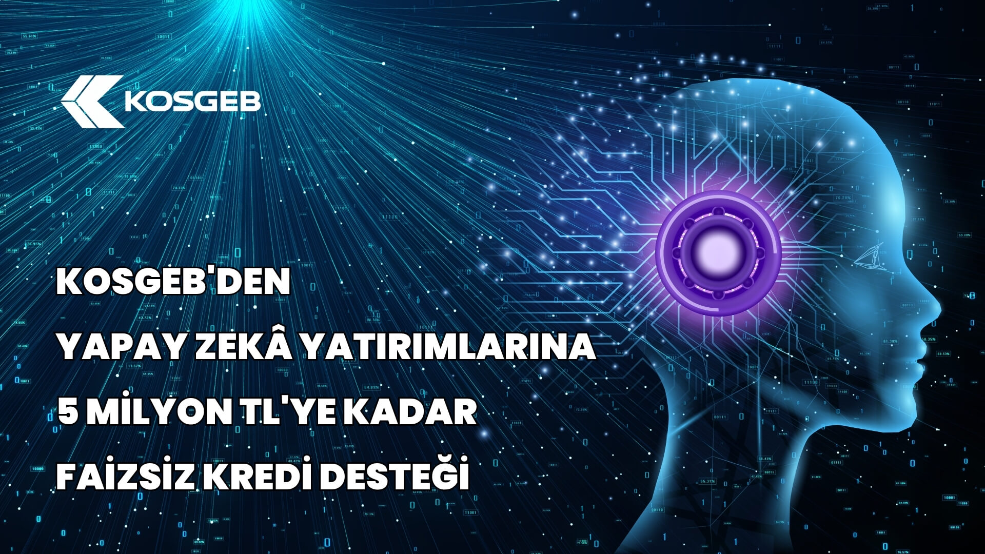 KOSGEB’den Teknoloji Girişimlerine 5 Milyon TL’ye Kadar Yapay Zekâ Kredi Programı