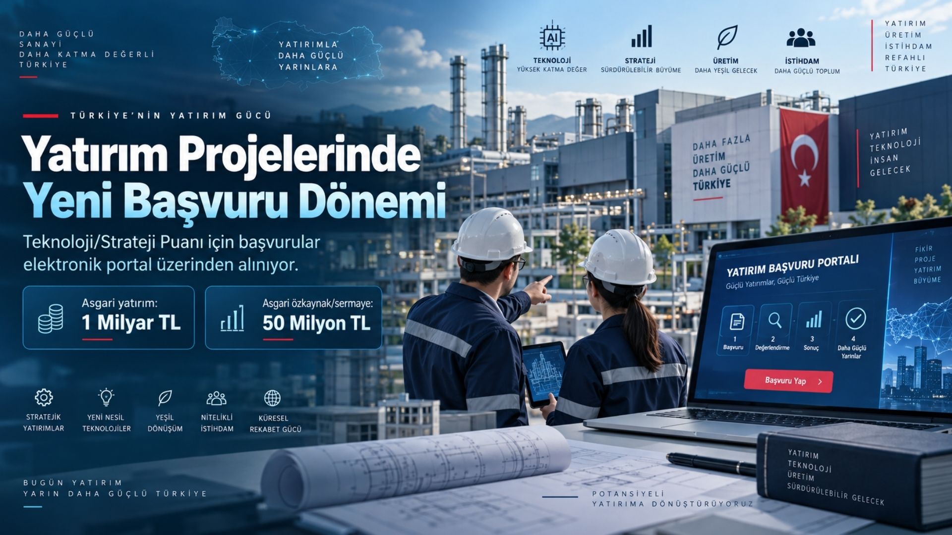 YTAK Başvurularında Yeni Dönem: 1 Milyar TL’lik Yatırımlar İçin Teknoloji/Strateji Puanı Süreci