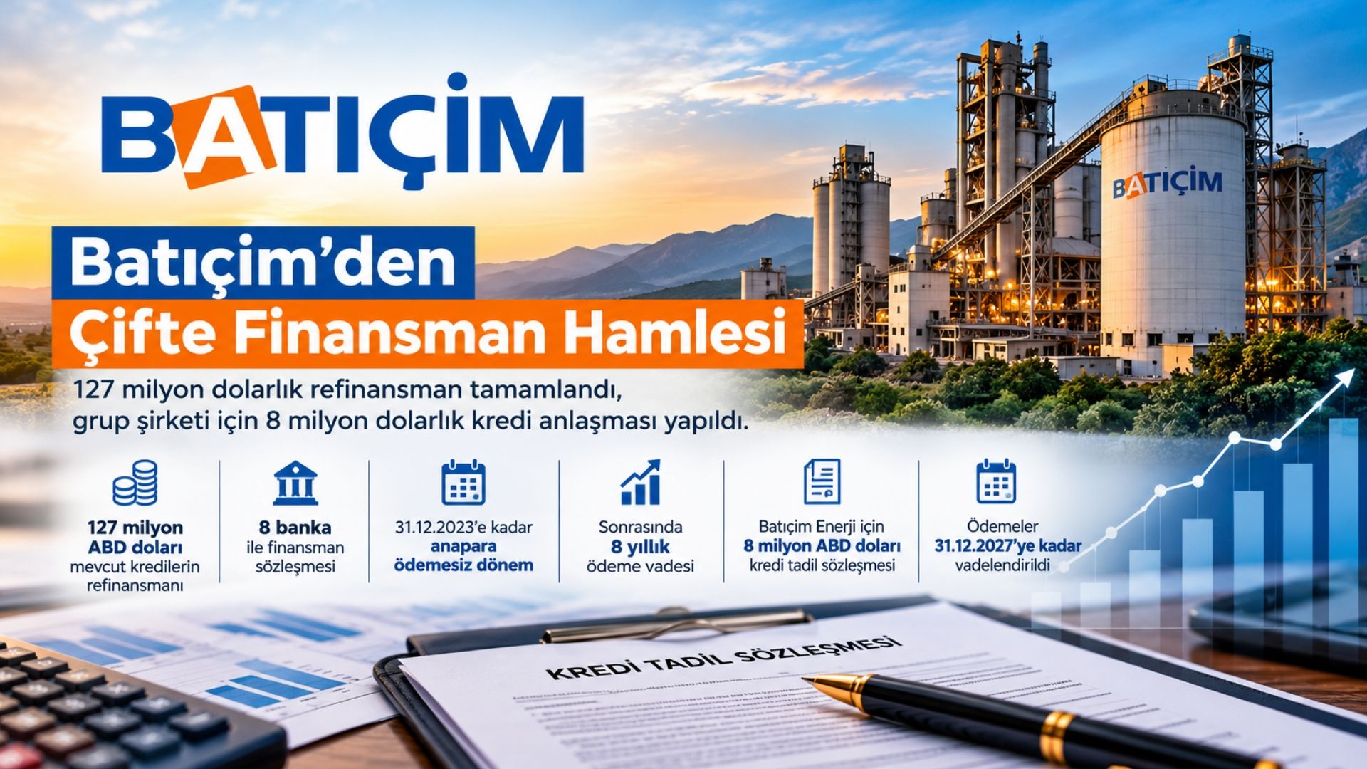 Batıçim'den 127 Milyon Dolarlık Refinansman: Akbank ile 8 Milyon Dolarlık Kredi Anlaşması