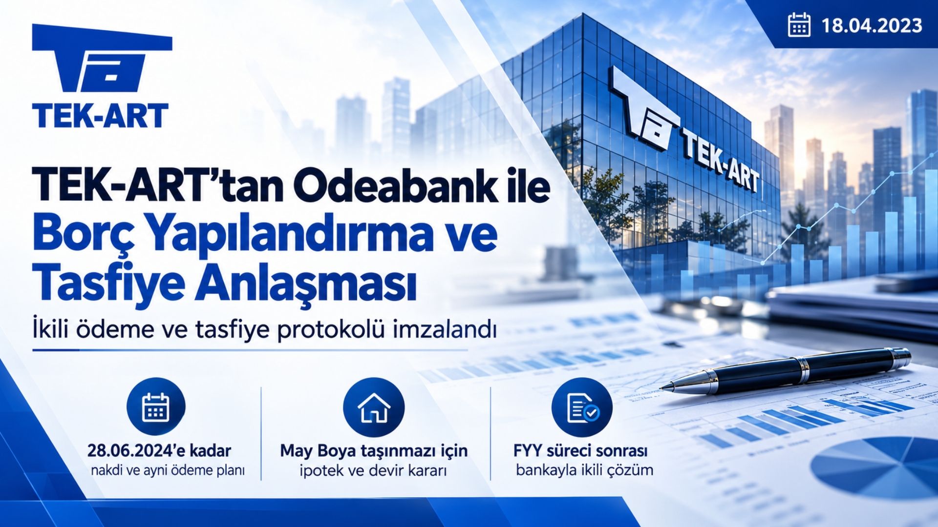 Tek-Art'tan Odeabank ile Borç Yapılandırma Anlaşması: Nakdi ve Ayni Ödeme Protokolü İmzalandı