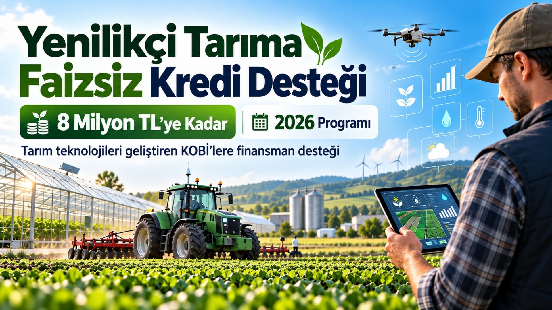 Anasayfa Yenilikçi Tarım Yatırımlarına 8 Milyon TL’ye Kadar Faizsiz Kredi Desteği